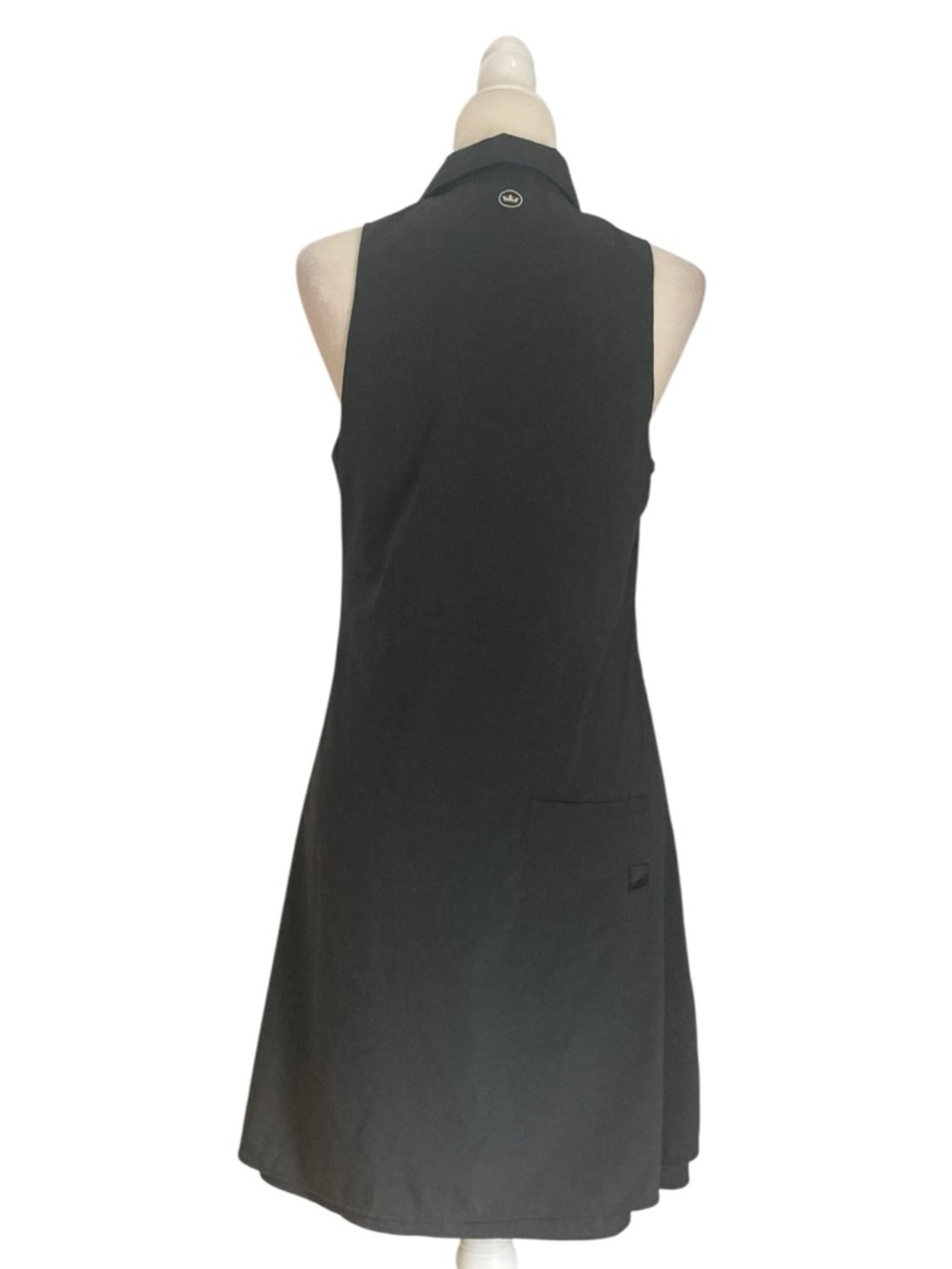 Peter Millar Performance Athletic Dress Black UPF 50+ Zip Neck Golf Tennis Sz M - Picture 4 of 6